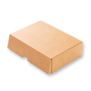 As caixas de cartão para encomendas são automontáveis, em cartão fino com kraft exterior, 100% reciclável