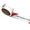 A fita sinalizadora proteção civil é utilizada para a marcação de áreas de risco.