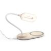 Candeeiro de mesa em ABS e fibra de palha de trigo com carregador wireless