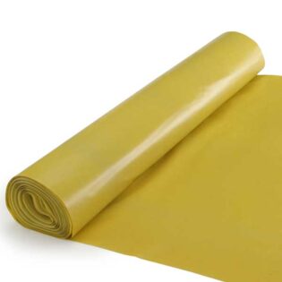 A manga plástica colorida é um produto bastante útil para a proteção de estofos e para a aplicação em piso flutuante. Disponível em amarelo.