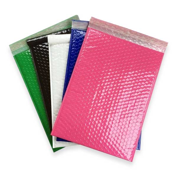 Os envelopes almofadados coloridos são à prova de água, choques e poeiras