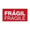 As etiquetas frágil/fragile vemelhas são ideais para identificação de envios por transportadora