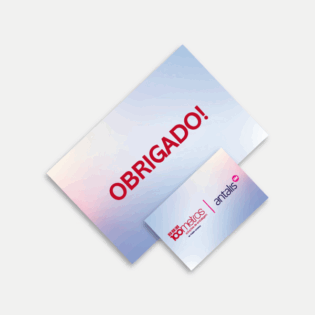 Cartões de Visita personalizados com meididas diferentes