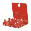 Calendario de natal vermelho aberto com portas abertas