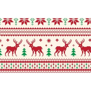 Papel de embrulho de natal verde e vermelho a imitar tricô