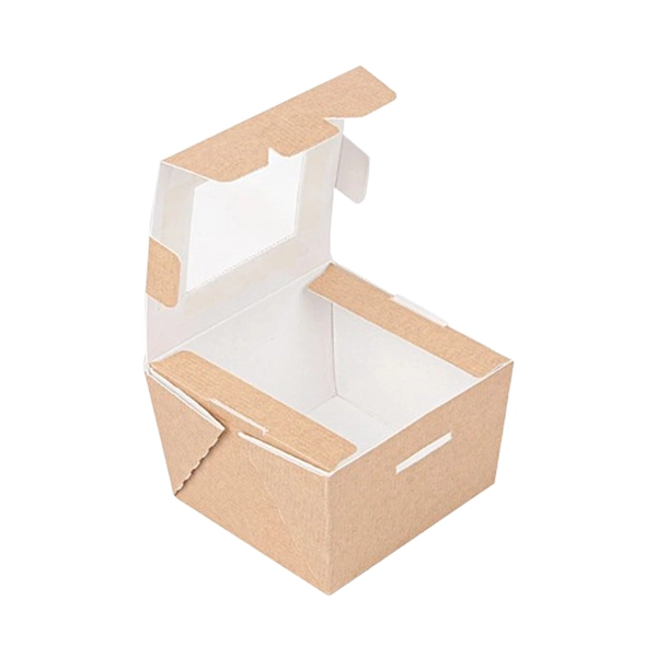 Visão frontal de uma caixa de Take Away