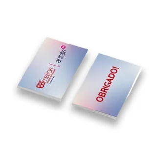 Cartões de Agradecimento 100x150, Frente e Verso