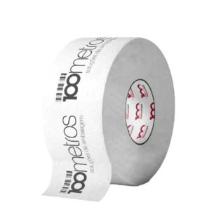 Fita adesiva branca kraft personalizada com casquilho 38