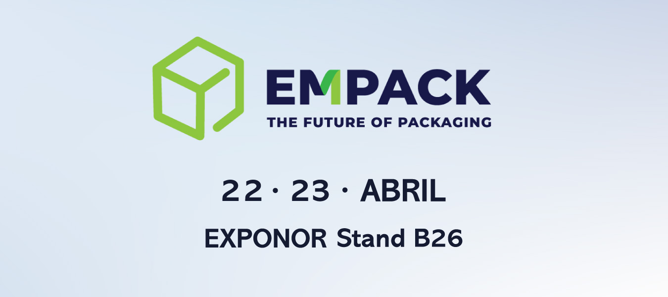 Banner a informar que estaremos no stand b26 da exponor na empack, nos dias 22 e 23 de abril.