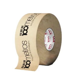 Fita adesiva creme kraft personalizada com casquilho 38