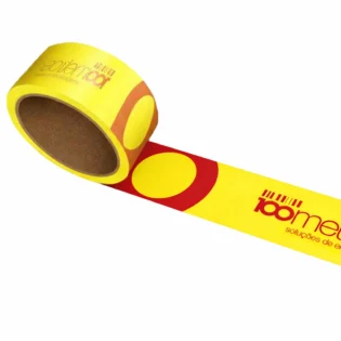 Fita sinalizadora personalizada fundo amarelo
