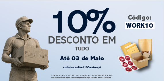 10% de desconto em tudo até dia 03 de maio