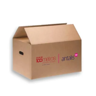 Caixa com pegas personalizada a cores