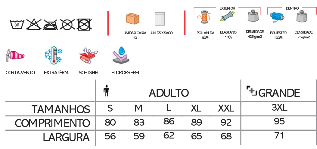 Informação da Parka Softshell Asel