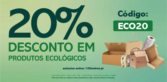 20% desconto em produtos ecologicos em compras superiores a 120€