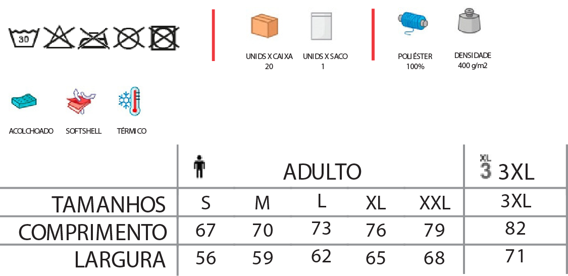 Informação do Casaco Rise