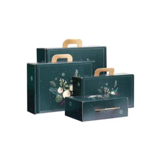 Caixa de Cartão para Presentes de Natal - Natureza Encantada