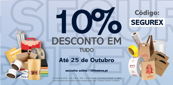 10% de Desconto em tudo até dia 25 de outubro